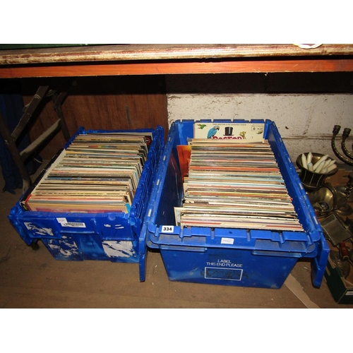 334 - TWO CRATES OF RECORDS