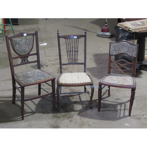 554 - THREE EDWARDIAN CHAIRS