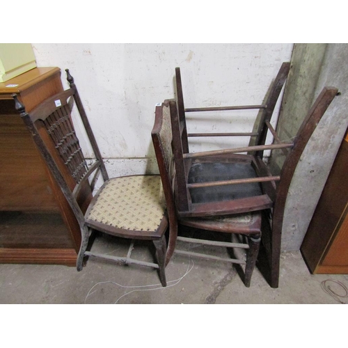 554 - THREE EDWARDIAN CHAIRS