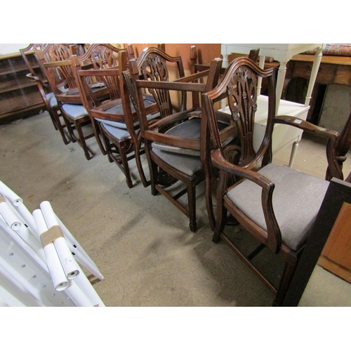 560 - EIGHT HEPPLEWHITE STYLE DINING CHAIRS