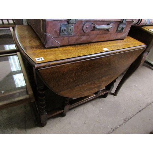 573 - 1930s OAK GATELEG TABLE