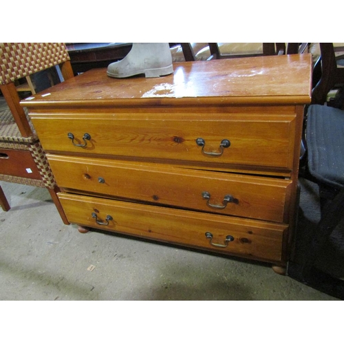 582 - PINE THREE DRAWER CHEST