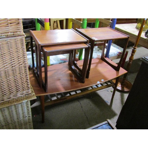 593 - FOUR TEAK TABLES