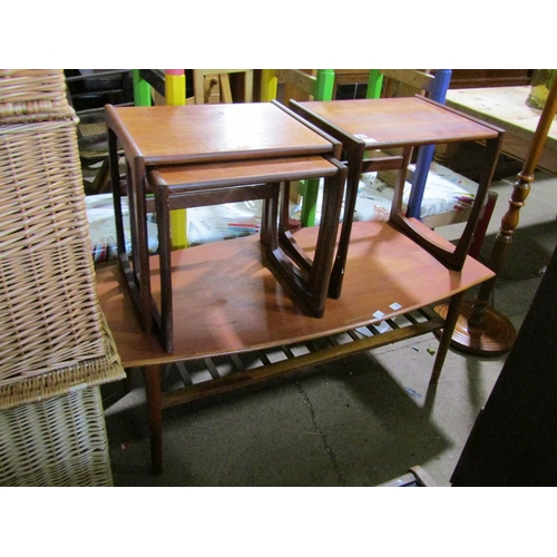 593 - FOUR TEAK TABLES