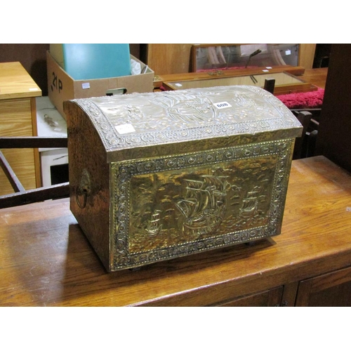 608 - BRASS COAL BOX