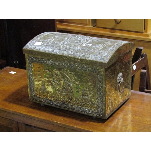 608 - BRASS COAL BOX