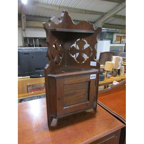 610 - VICTORIAN CORNER CUPBOARD