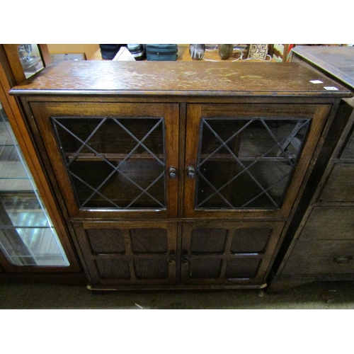 612 - OAK DISPLAY CABINET