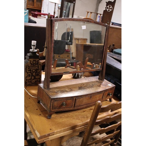 631 - 19c MAHOGANY SWING MIRROR