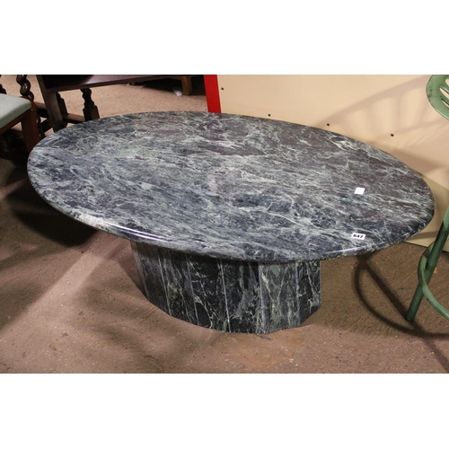 647 - MARBLE TOP TABLE