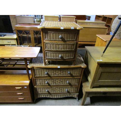 653 - TWO WICKER CHESTS