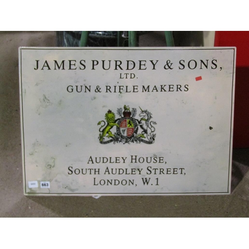 663 - PURDEY SIGN