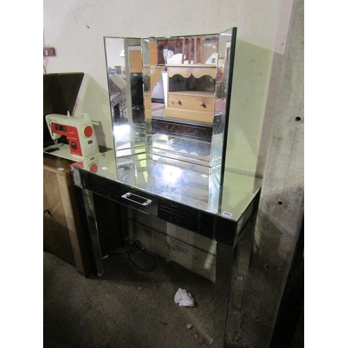 693 - MIRRORED DRESSING TABLE AND MIRROR