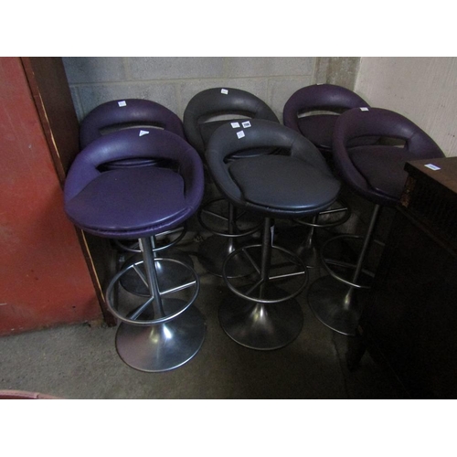 706 - SIX SWIVEL STOOLS