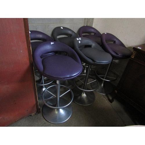 706 - SIX SWIVEL STOOLS