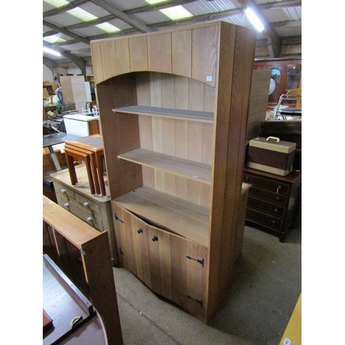 737 - MODERN OAK BOOKCASE