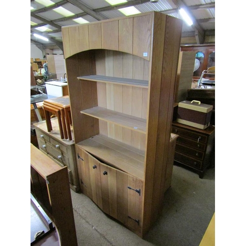 737 - MODERN OAK BOOKCASE