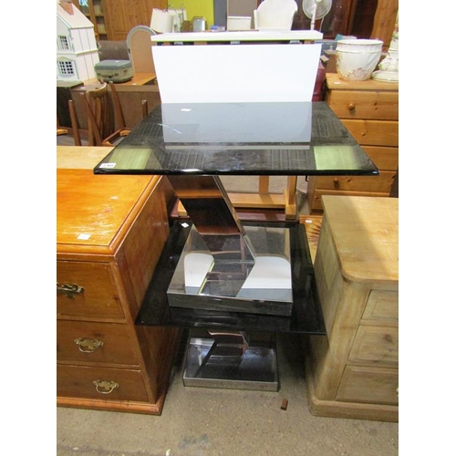 740 - TWO GLASS TOP TABLES