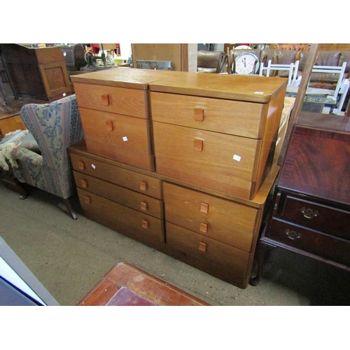 746 - THREE TEAK CHESTS OF DRAWERS