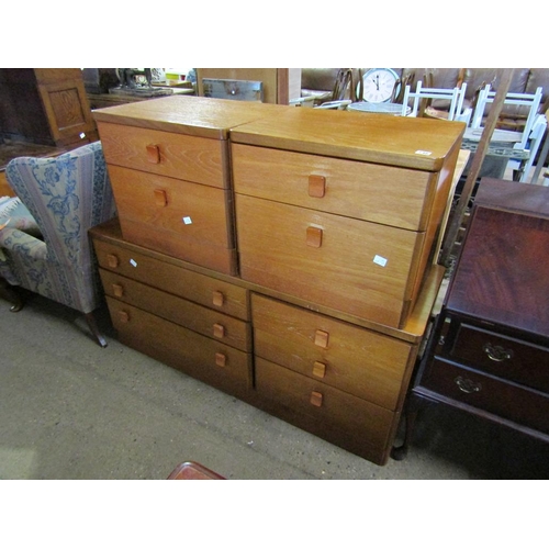 746 - THREE TEAK CHESTS OF DRAWERS