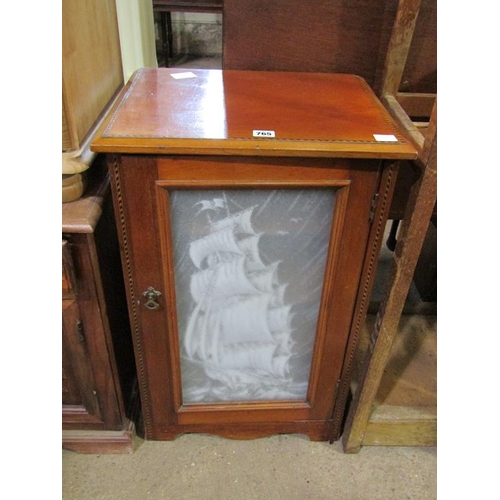 765 - EDWARDIAN INLAID CUPBOARD