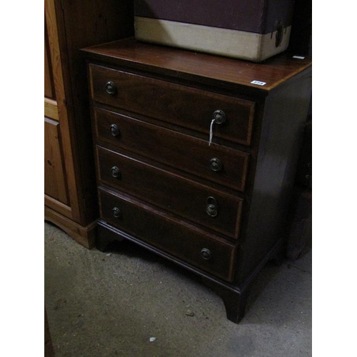 773 - EDWARDIAN INLAID THREE DRAWER CHEST