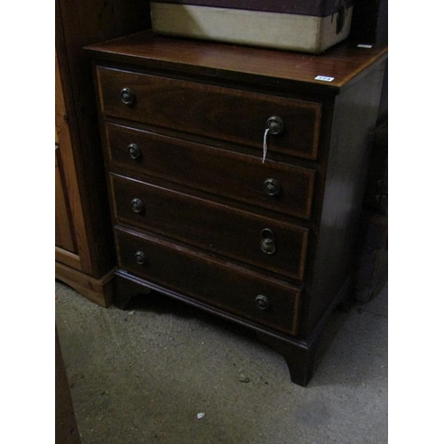 773 - EDWARDIAN INLAID THREE DRAWER CHEST