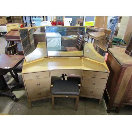 786 - STAG OAK DRESSING TABLE AND STOOL