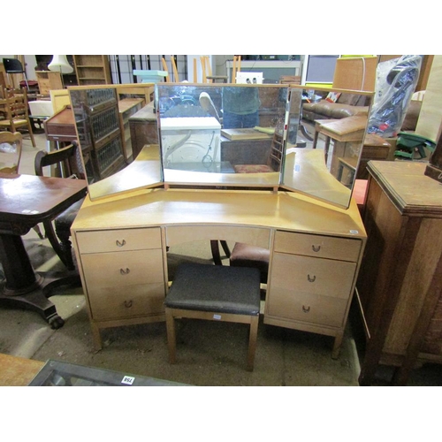 786 - STAG OAK DRESSING TABLE AND STOOL