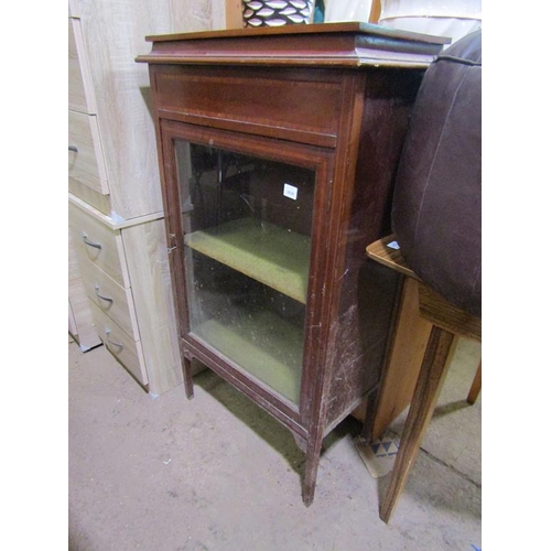 798 - EDWARDIAN INLAID DISPLAY CABINET