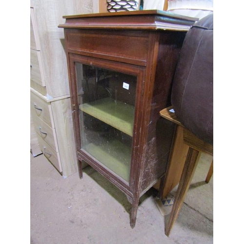 798 - EDWARDIAN INLAID DISPLAY CABINET