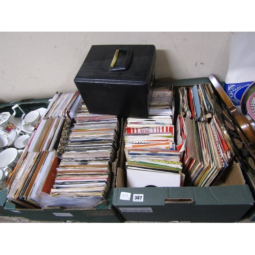 387 - TWO BOXES OF MIXED RECORDS