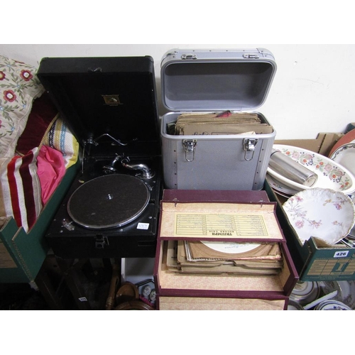 427 - GRAMOPHONE AND RECORDS