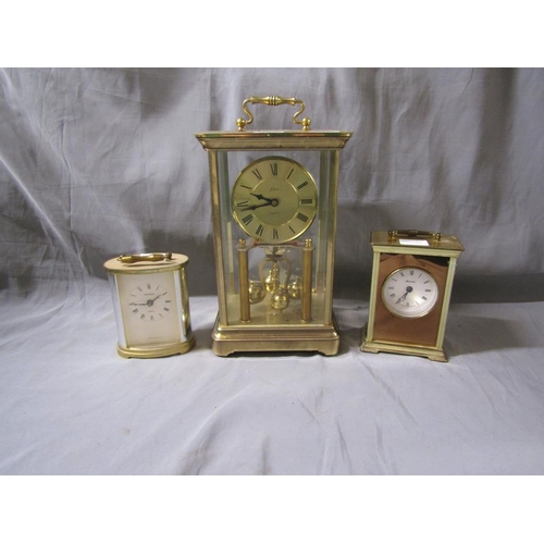 467 - BRASS CLOCKS TO INCL ANNIVERSARY