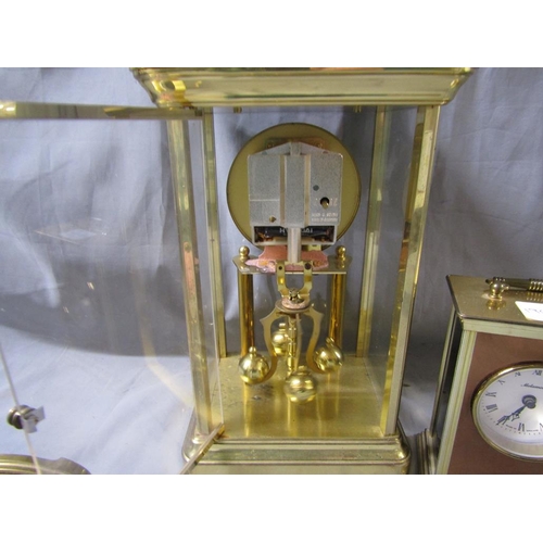 467 - BRASS CLOCKS TO INCL ANNIVERSARY