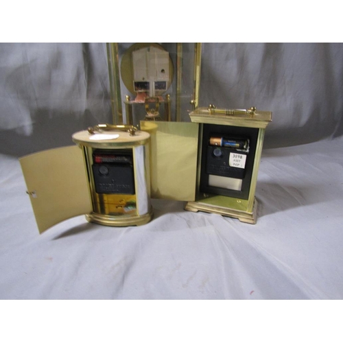 467 - BRASS CLOCKS TO INCL ANNIVERSARY