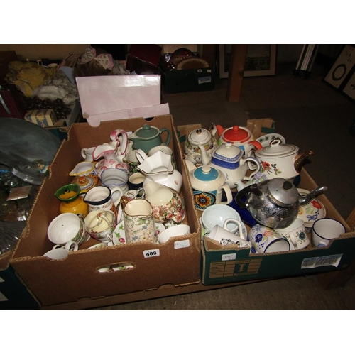 483 - TWO BOXES OF TEAWARES TO INCL CHINTZ