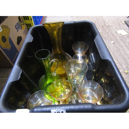 494 - TWO BOXES OF CRYSTAL AND ART GLASS ETC