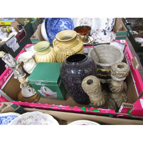 501 - BOX OF MISC TO INCL VASES AND ORNAMENT