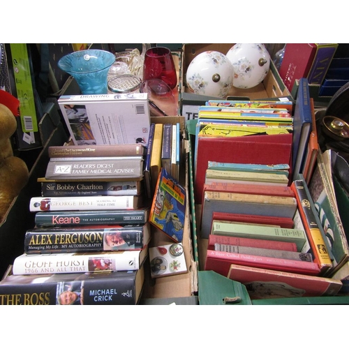 521 - TWO BOXES OF VINTAGE ANNUALS, BOOKS ETC