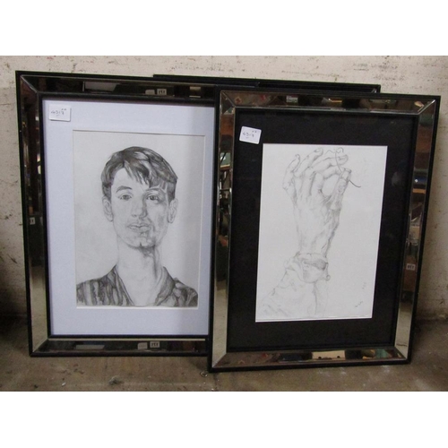 157 - QTY OF FRAMED PENCIL DRAWINGS