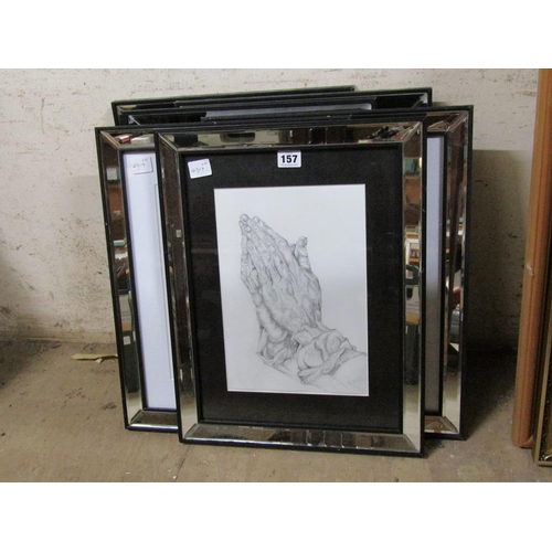 157 - QTY OF FRAMED PENCIL DRAWINGS