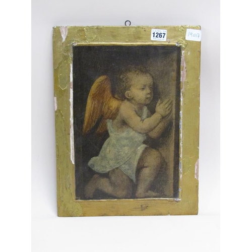 1267 - OELOGRAPH - ANGEL, FRAMED, 32CM X 22CM