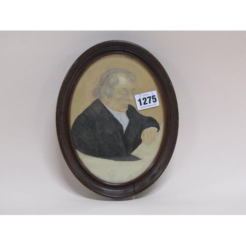 1275 - PORTRAIT OF A GENTLEMAN, OVAL FRAMED, 18CM X 13CM