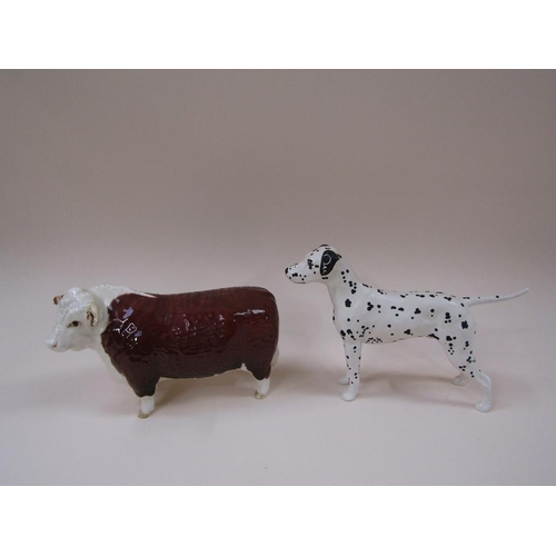 1790 - BESWICK DALMATION & HEREFORD BULL, 12CM H