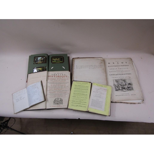 1318 - COLLECTION OF BOOKS TO INCL AN ACCOUNT BOOK FOR BUILDING OF STONESBY SCHOOL, POSTCARD ALBUM; OLD SCH... 