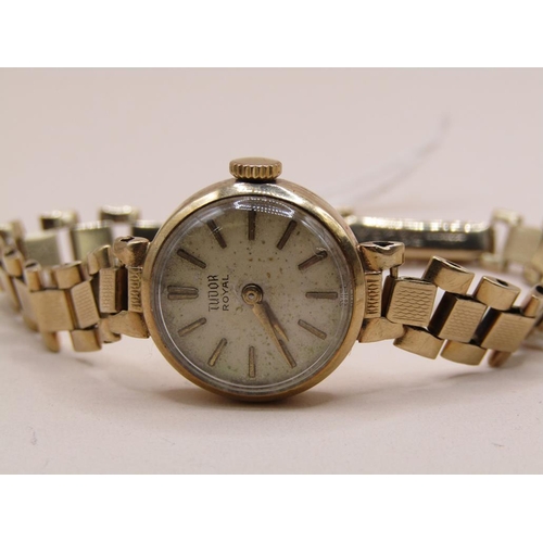 1479 - 9ct GOLD LADIES TUDOR ROLEX WATCH