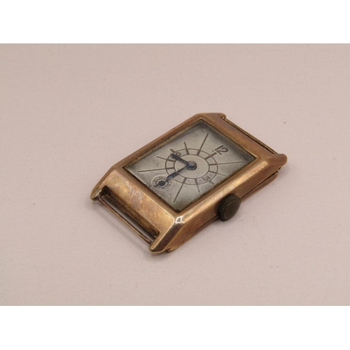 1483 - 9ct GOLD CASED GENTS WATCH MOVEMENT