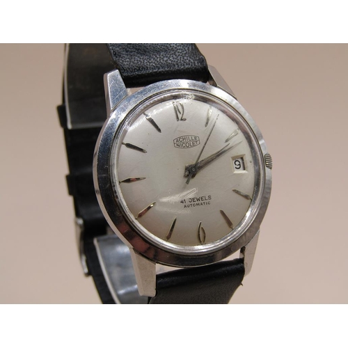 1486 - ACHILLE NICOLET GENTS WATCH IN ORIGINAL BOX