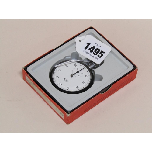 1495 - HEUER STOPWATCH IN ORIGINAL BOX